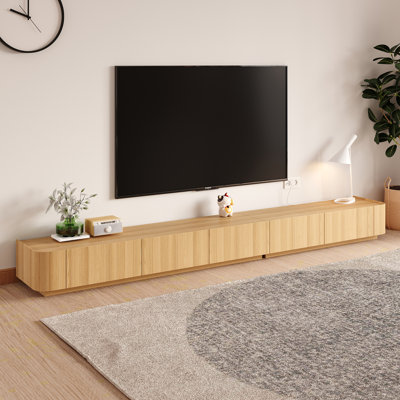 Meuble télé, tiroirs, console média en bois massif Ayrah