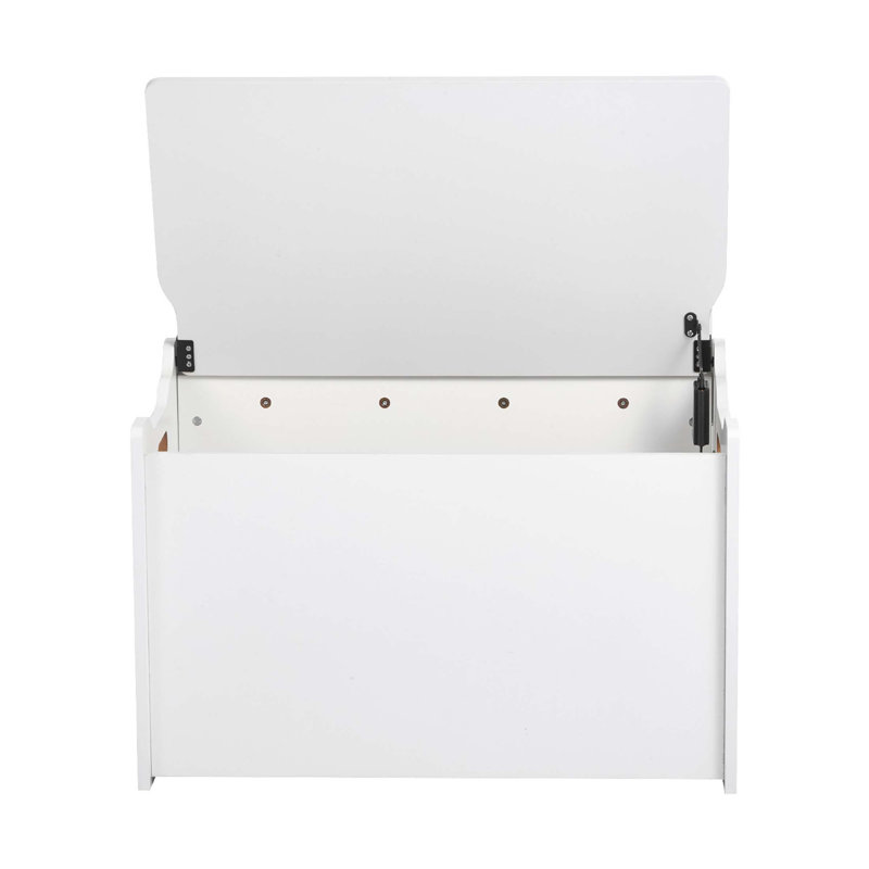Banc de rangement en bois pour enfants avec dossier, coffre à jouets de grande capacité, conception à charnière sécuritaire pour salle de jeux et salon