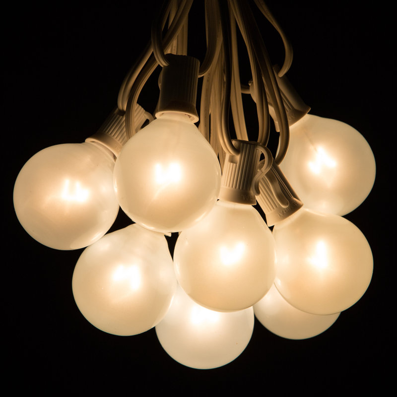 Conde Outdoor 25 - Bulb 25'' Plug-in Globe String Light, White