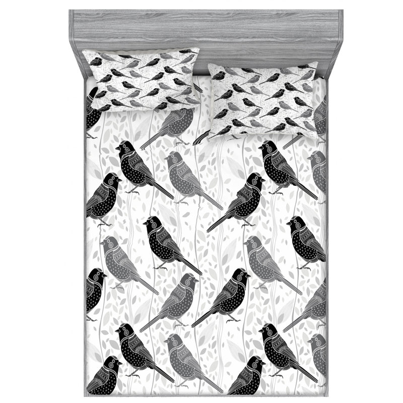 Microfiber Sheet Set, Queen Sheet Set with Fitted Sheet
