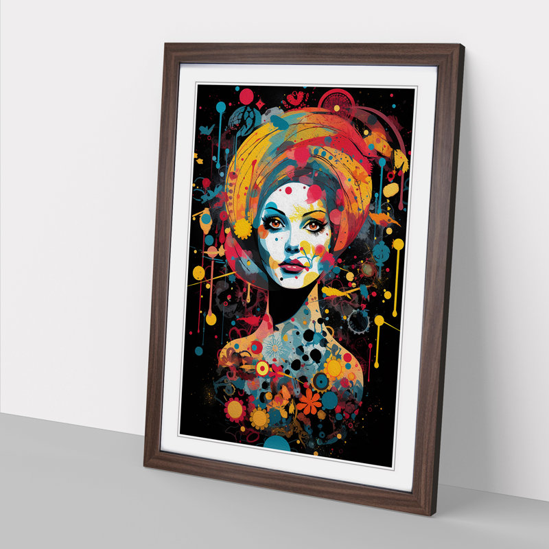 Cancer Zodiac Pop Art - Framed Print, Walnut Framed, 34cm H x 25cm W x 2cm D