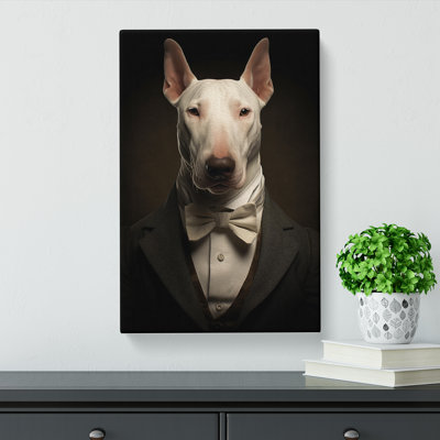 English Bull Terrier Classicism - Wrapped Canvas