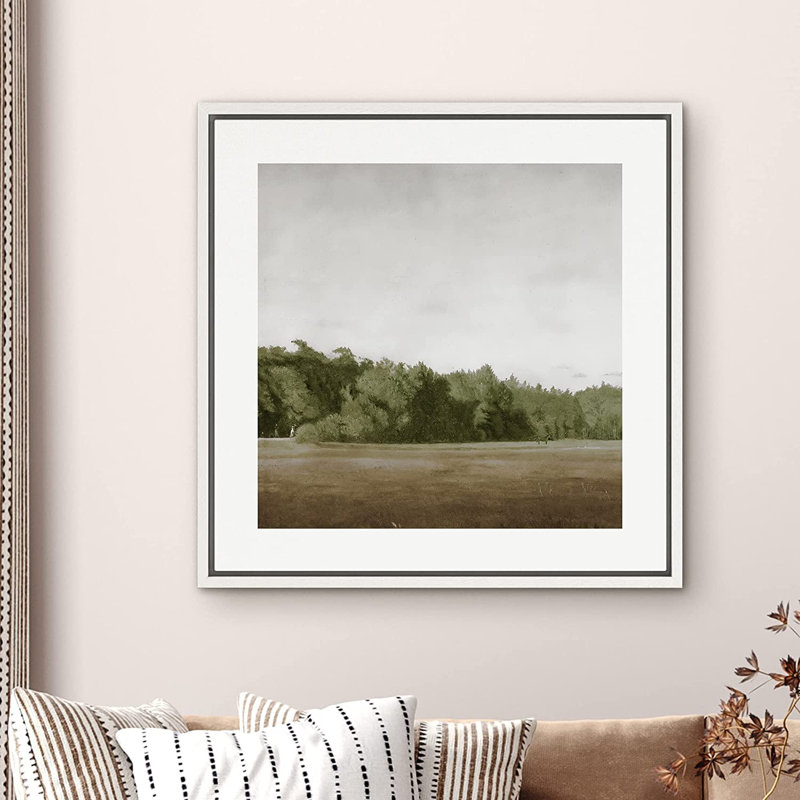 Peinture sur toile, cadre flottant, H 24 po x l 24 po x P 1,5 po, Blanc
