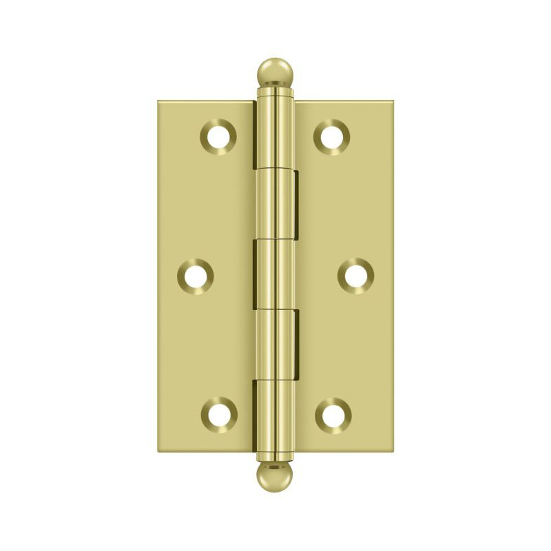 3'' x 2'' Butt Bearing Hinge, Polished Brass