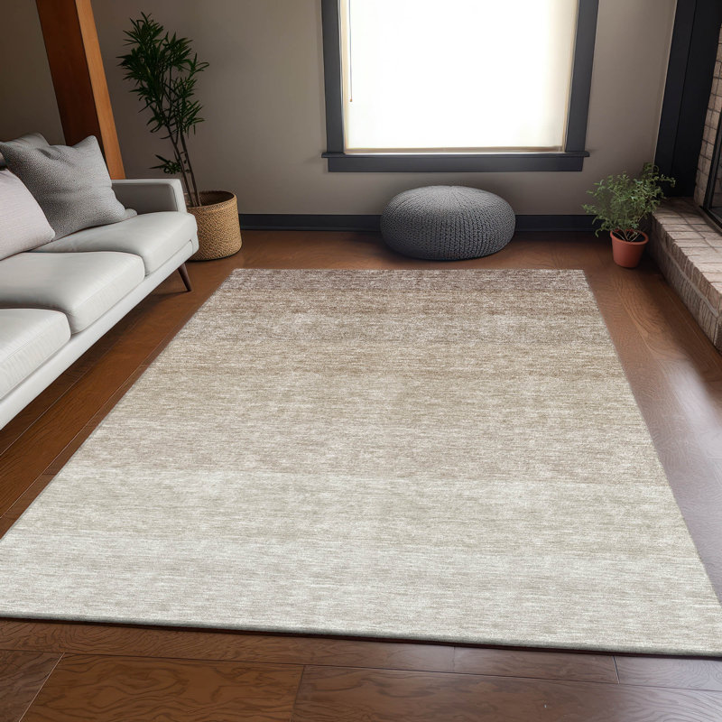Premium Machine Washable Prisco Beige Rug, Rectangle 8' x 10'