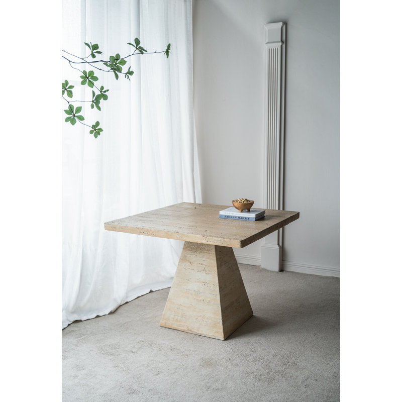 Table de salle à manger 40 x 40 x 29 pouces (oxyde de magnésium) - Crème 1 pièce