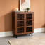 Armoire de rangement à chaussures à lattes verticales, organisateur de chaussures à 6 niveaux avec entrée réglable et pieds en métal-129659018
