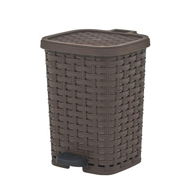 Poubelle à pédale en osier 2 gallons