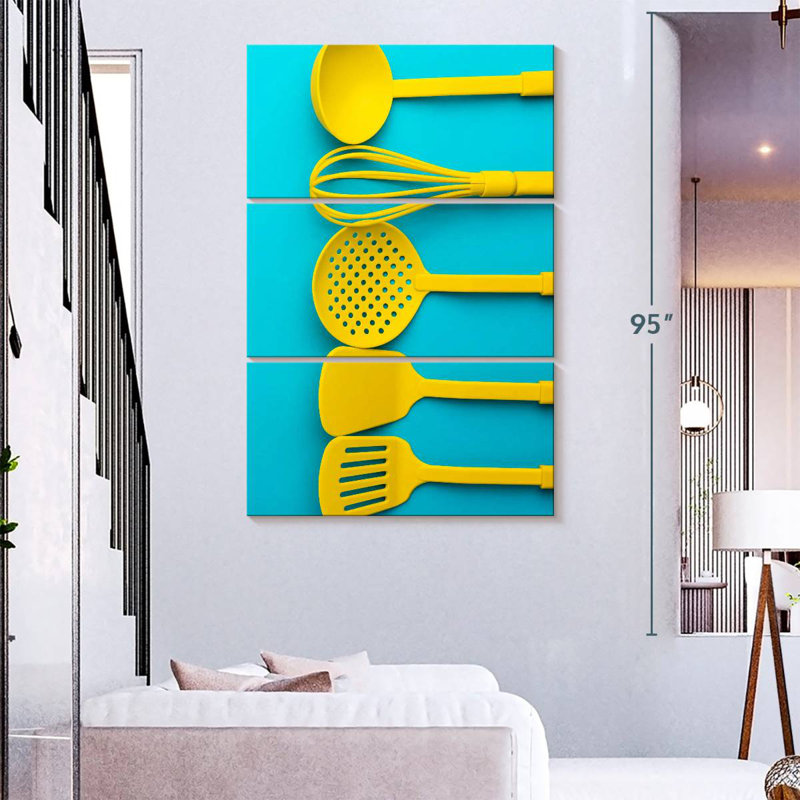 Senne Yellow Kitchen Tools, 74" H x 48" W