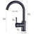 Matte Black Kitchen Faucet Single Handle, Stainless Steel Commercial Sink Tap With Long-Term Use Feature Modern Super Stability