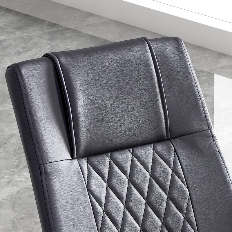 Chaise de salle à manger rembourrée Harin, Noir
