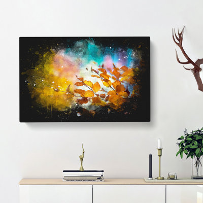Autumn Leaves Abstract - Wrapped Canvas