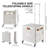 Foldable Utility Cart Folding Portable Rolling Crate Handcart With Durable Heavy Duty Plastic Telescoping Handle Collapsible 4 Rotate Wheels(White)