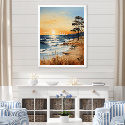 Coastalbeach Beach Bliss Pointillism I - Nautique et plage, salon d'art mural