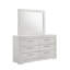 Commode à 6 tiroirs en bois blanc de style moderne Blanca (commode)