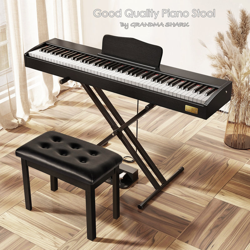 Wood Accent Stool, Black
