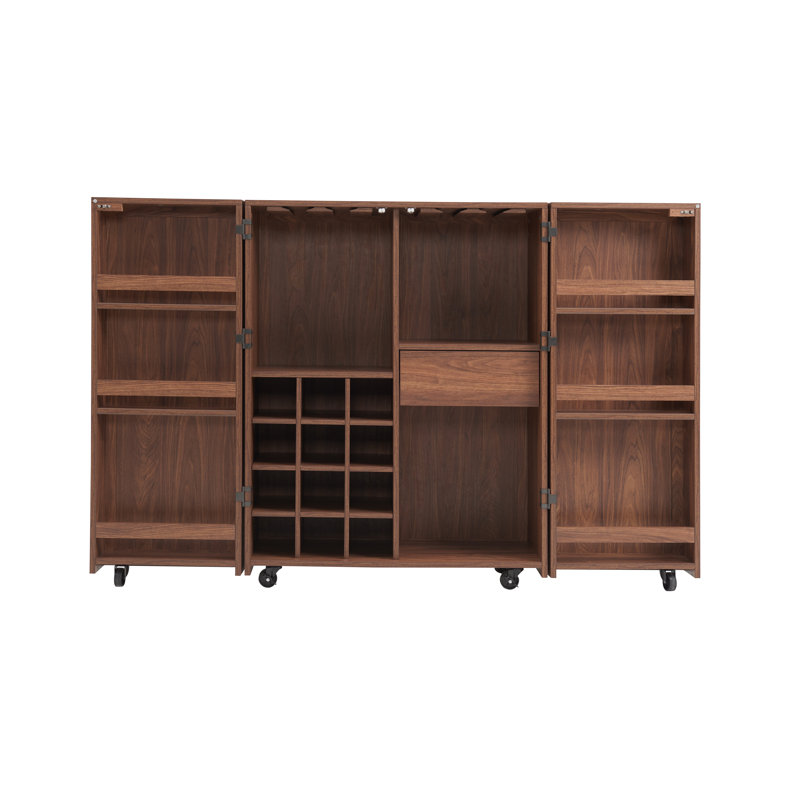 Armoire de bar 31,5 po Yessine, Noyer