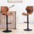 Enmond Swivel Adjustable Height Counter & Bar Stool with Metal Frame and Round Footrest, Faux Leather Counter Stool for Kitchen Island-1103858744
