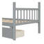 Lit simple en bois avec tiroirs, gris-1012408812