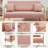 Maddison 56.5'' Upholstered Sofa with Two Pillows-671755038