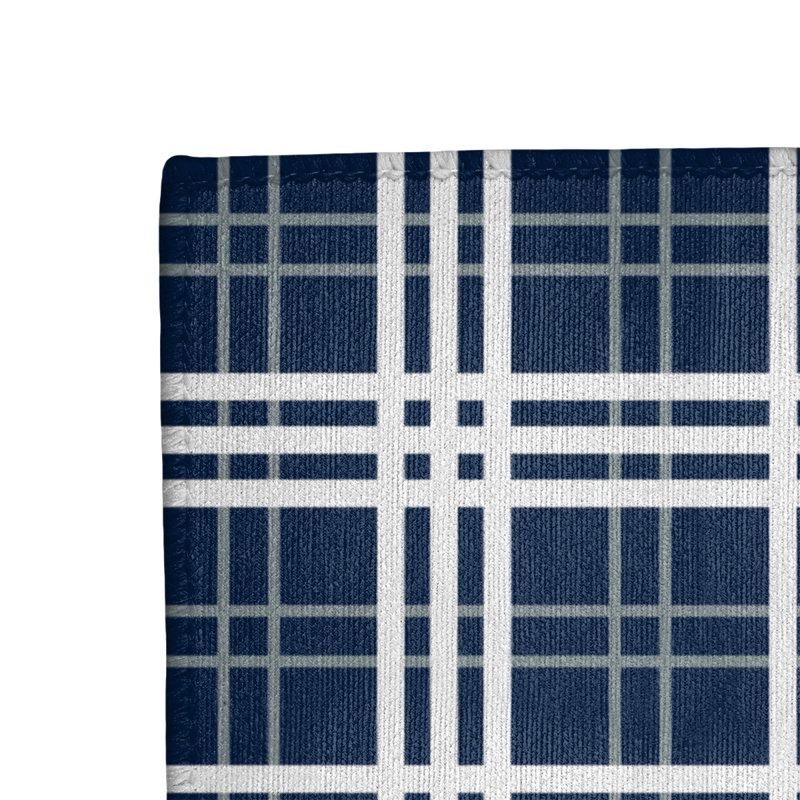 Tapis à carreaux bleu, Rectangle 2 pi x 3 pi
