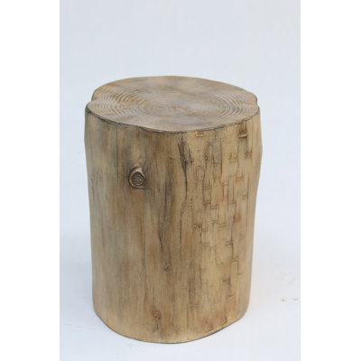 Table d'appoint d'extérieur 14,25 pouces MGO, bois peint à la main