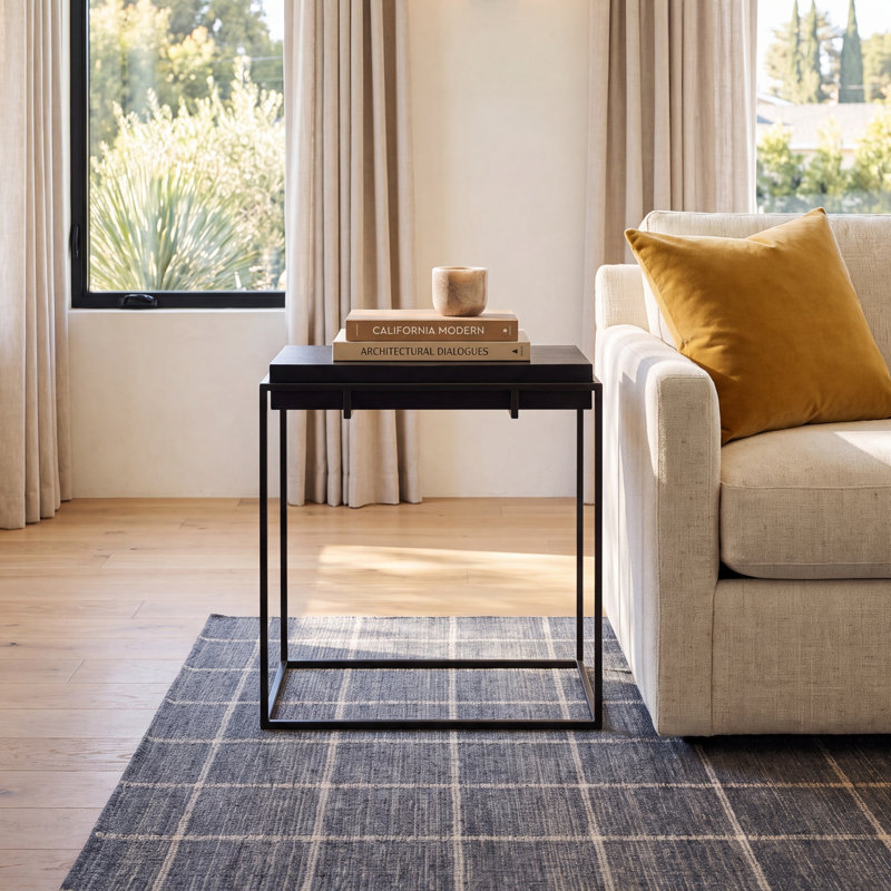 Leonida Rectangular Iron End Table