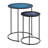 Blue Moon Glass And Metal Nesting End Tables