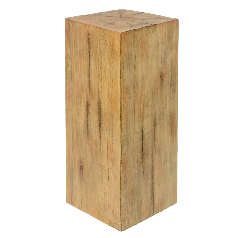Table de bout empilable carrée - colonne, mélange d'ombrage naturel rétro, chambre à coucher, espaces de rassemblement extérieurs, design moderne, tables, aspect bois réaliste, décoration de chambre à coucher