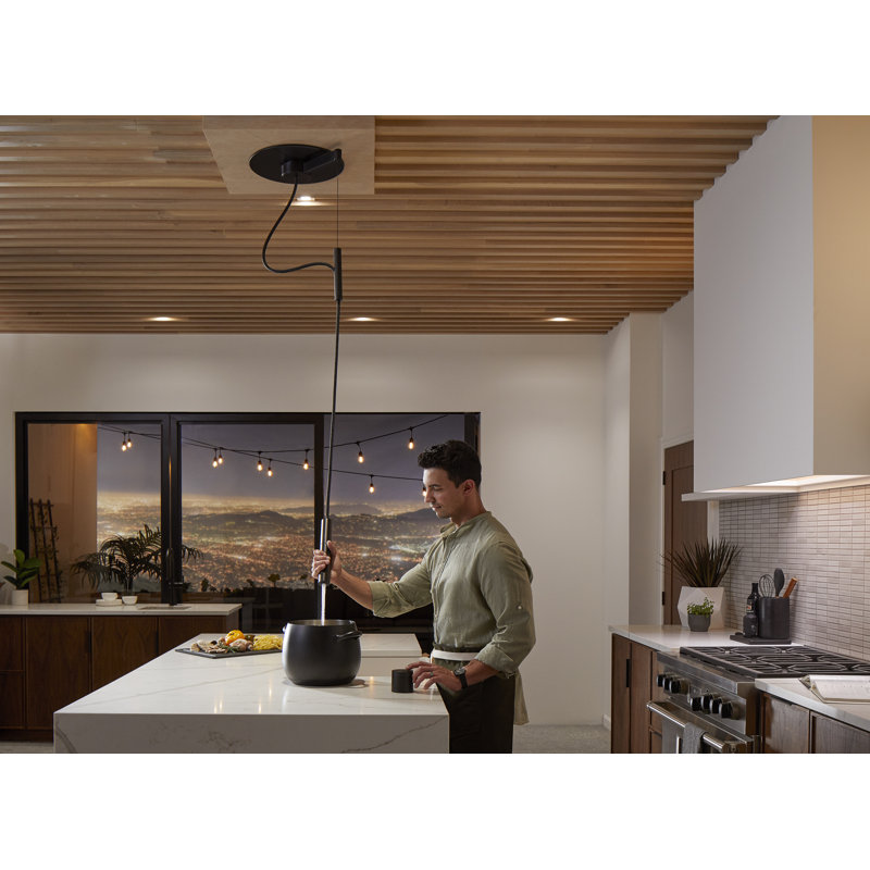 Purist Suspend Ceiling-Mount Kitchen Faucet Kit, Vibrant Brushed Moderne Brass