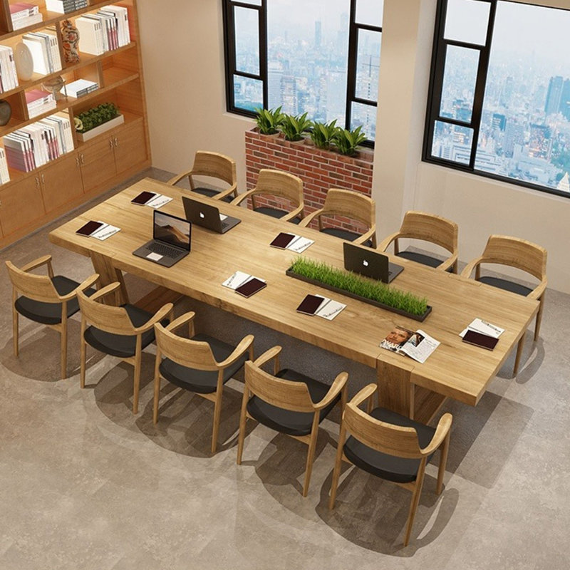 Table de conférence Burlywood, H 29,53 po x L 78,74 po x l 31,5 po