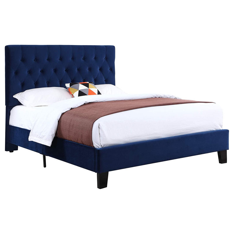 Upholstered Velvet Panel Headboard, Queen