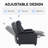 Manual Recliner with Cup Holder & Auto Footrest – Black PU