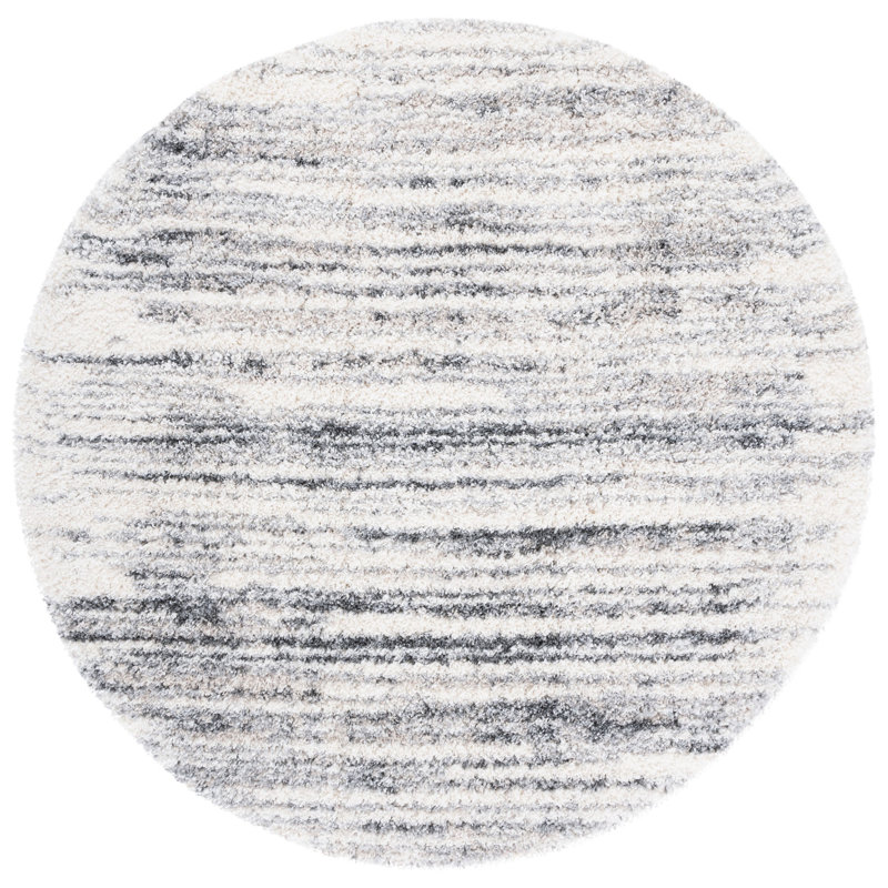 Ackley Ivory/Gray Area Rug, Round 10'