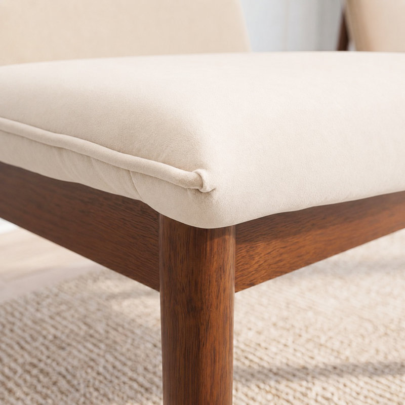Chaise en velours Winta, Beige