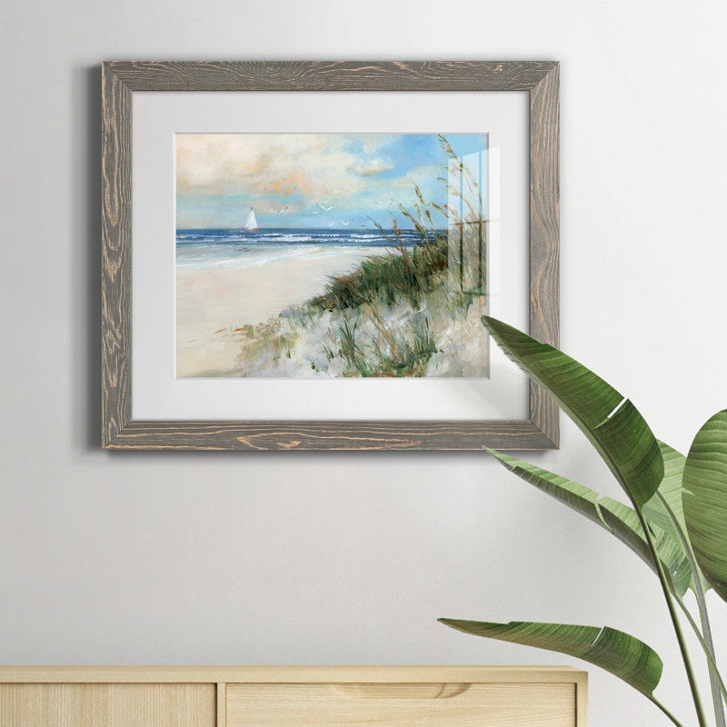 «Oak Island Sunrise» par J Paul - reproduction de cadre photo, H 24 po x l 18 po x P 1,5 po, Encadré gris