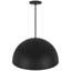 Luminaire suspendu noir intégré à DEL - 24 pouces de diamètre, 20 W à intensité variable avec verre blanc gravé pour la cuisine / la salle à manger / le vestibule