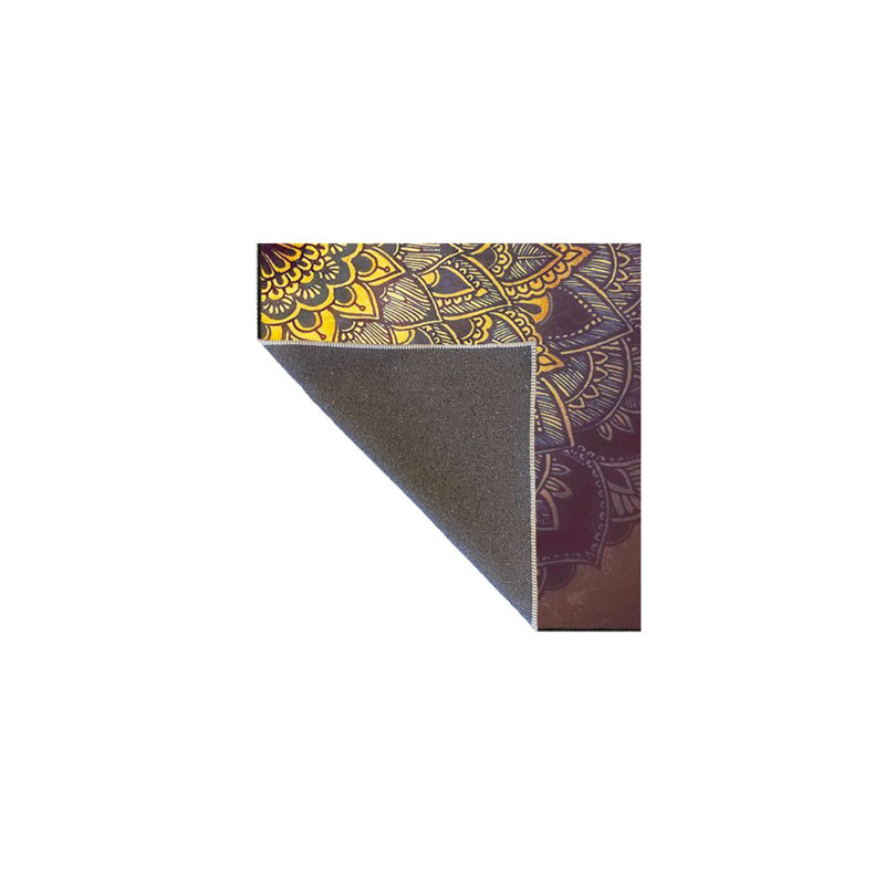 Tapis lavable demi-étoile à motif tissé, Sous-tapis rectangulaire de 3 pi 3 po x 4 pi 11 po