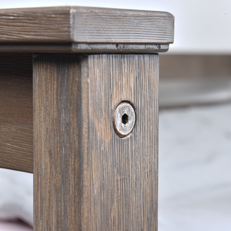 Lit en bois massif Rosenthal, Argile, Double