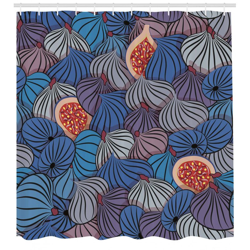 Shower Curtain with Hooks Included, 70" H x 69" W