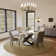Modern Round Dining Table for 4-6 with Sintered Stone Tabletop, X Carbon Steel Base Pre-Assembly