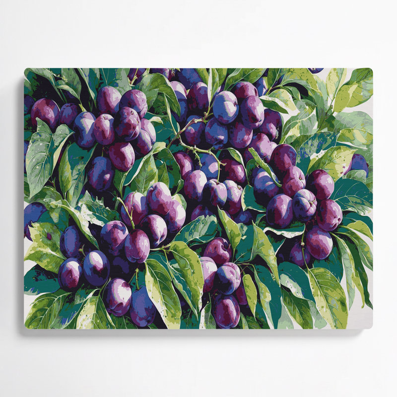 Art mural en métal prune mauve, H 11 po x l 14 po