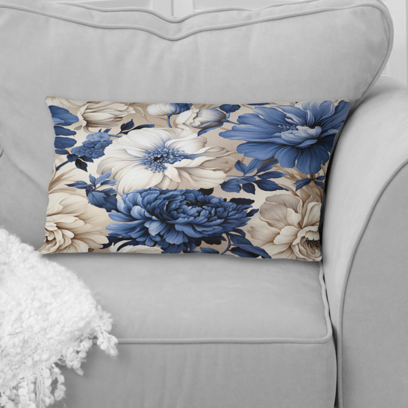 Motif floral de style victorien bleu - Renaissance Renaissance