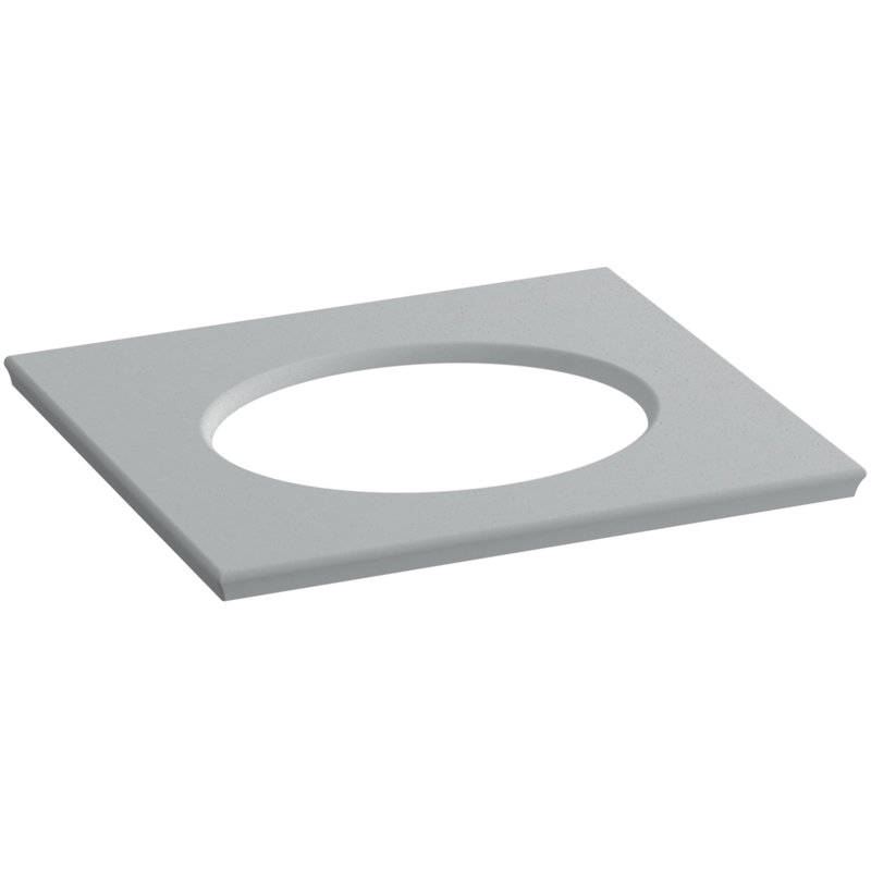 Solid/Expressions 25" Single Bathroom Vanity Top, Ice Grey Expressions