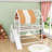 Full Over Full Wood House Bed With Slide, Canopy And Shelves-1761180420