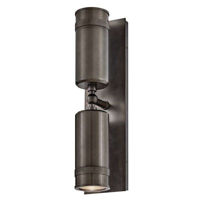 Pratt 19" Aluminum Pivotable Wall Mount Lantern, Black Oxide