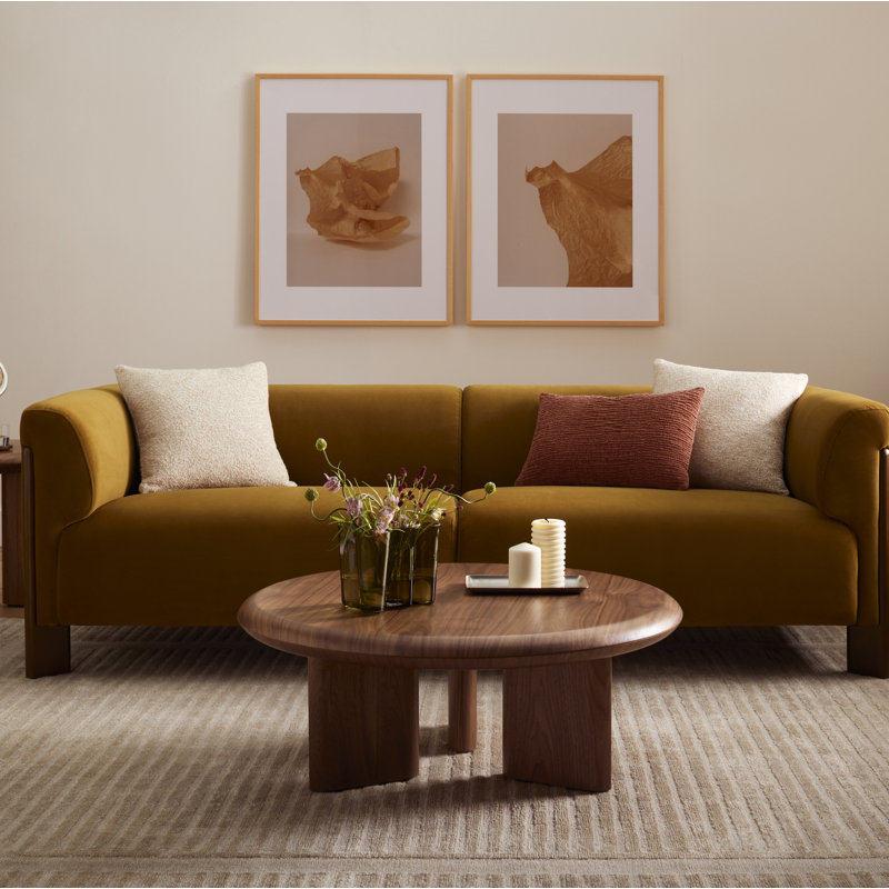 Harper Round Coffee Table In Walnut