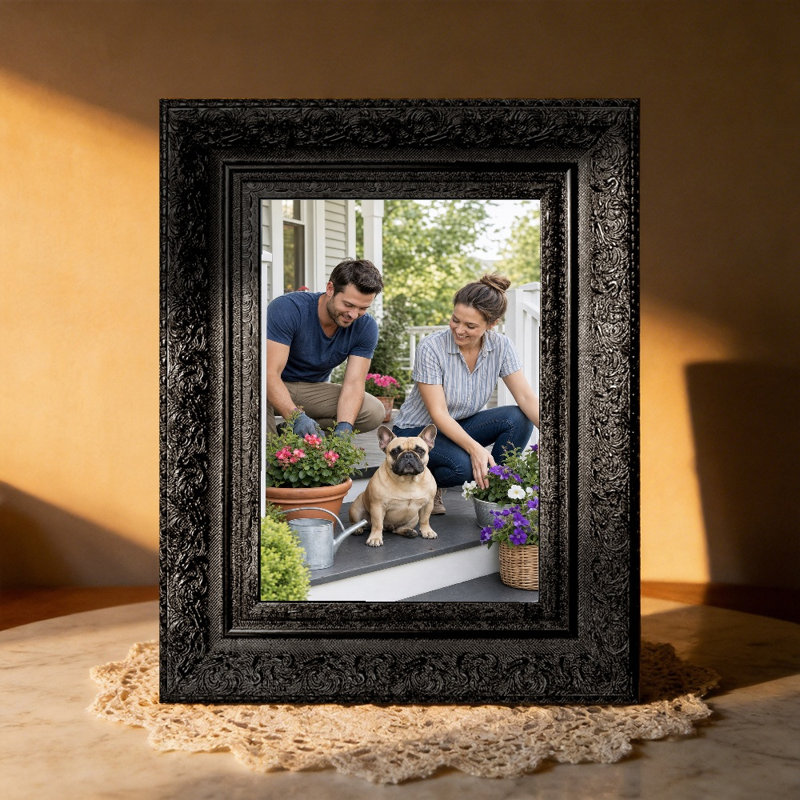 Cadre noir 3 pièces pour photos et décor de vestibule 11 "x 14"