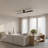  Plank Smart 72 Hugger Indoor Ceiling Fan with Midnight Black blades and Handheld Remote-1259381067-1259381060