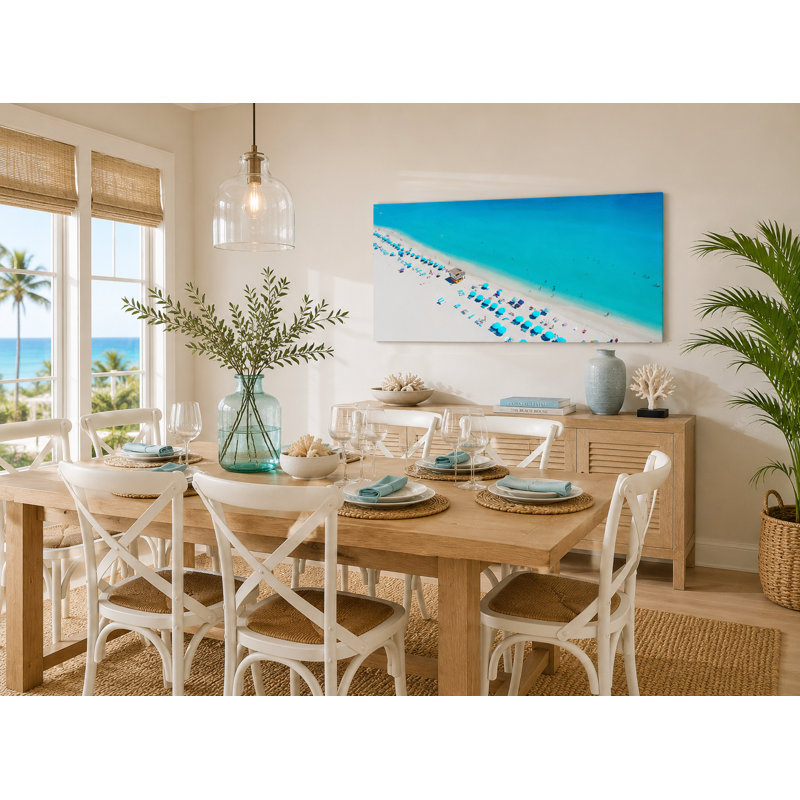 Vibrant Beach Bliss Canvas Art, 24" H x 48" W